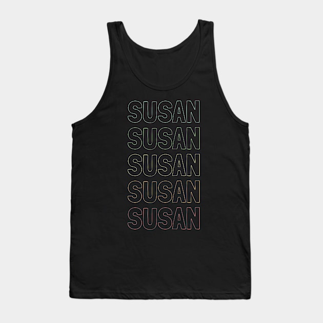 Susan Name Pattern Tank Top by Insert Name Here